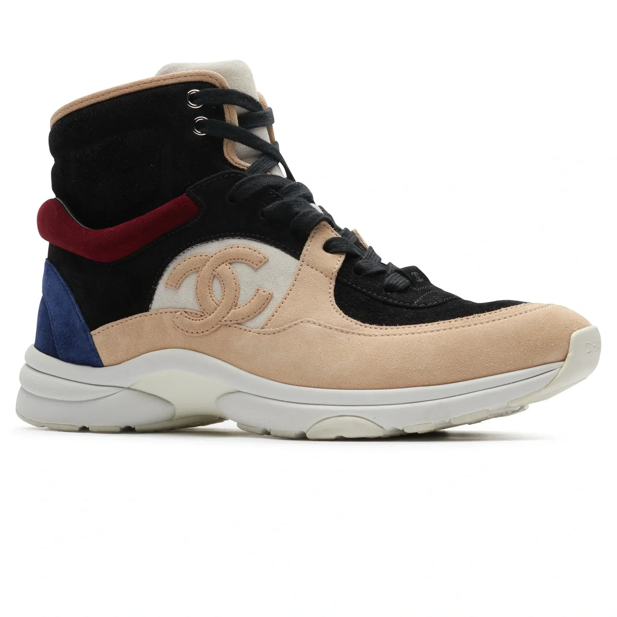Chanel CC Cambon Tricolor High-Top Sneaker