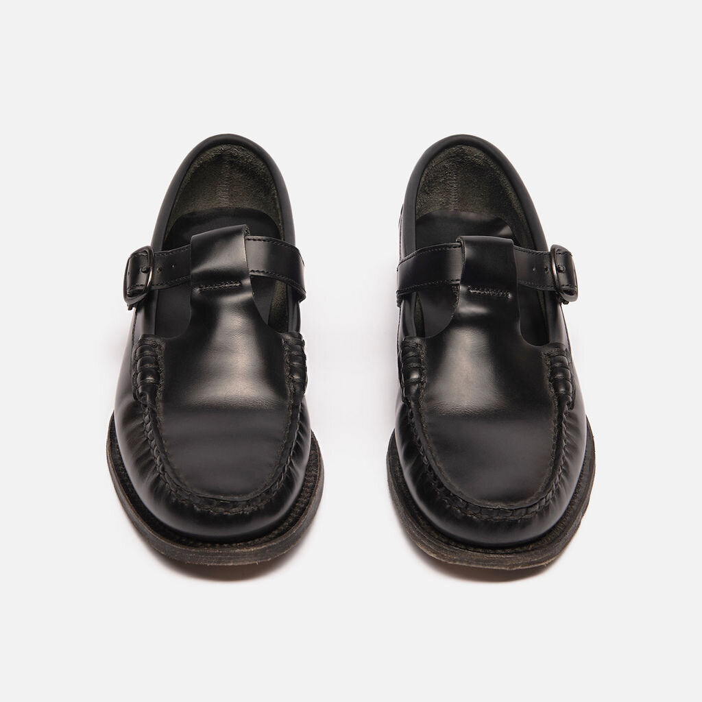Hereu Black Leather Maryjane Oxfords Shoes
