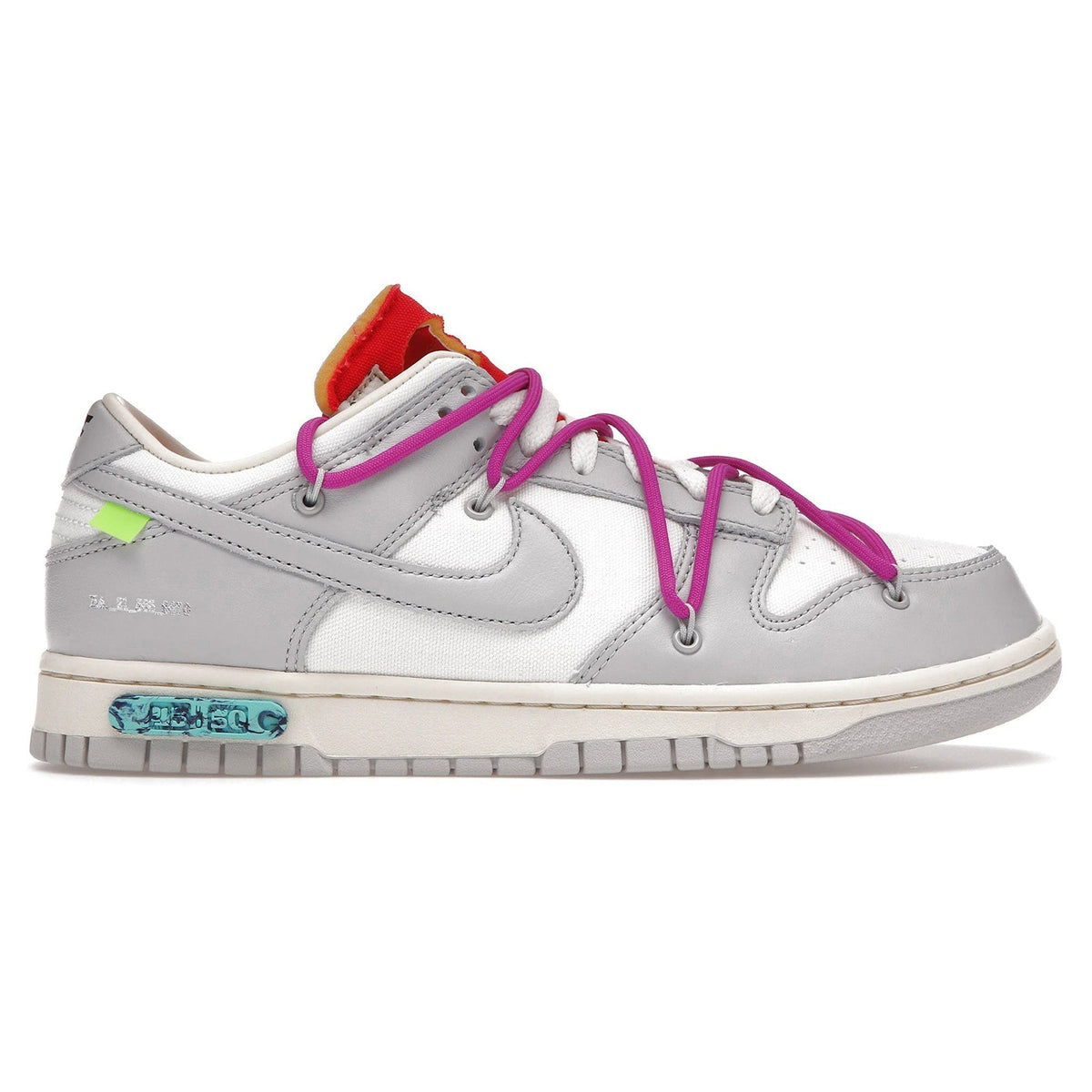 Nike x Off-White Dunk Low Lot 45 Sneakers - Grey