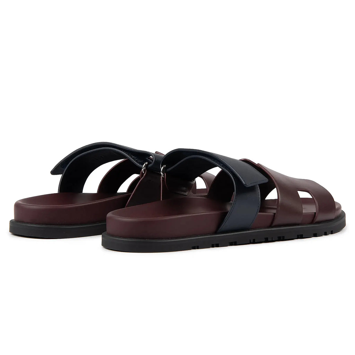 Hermes Paris Hermès Paris Chypre Calfskin Burgundy Sandals - Red