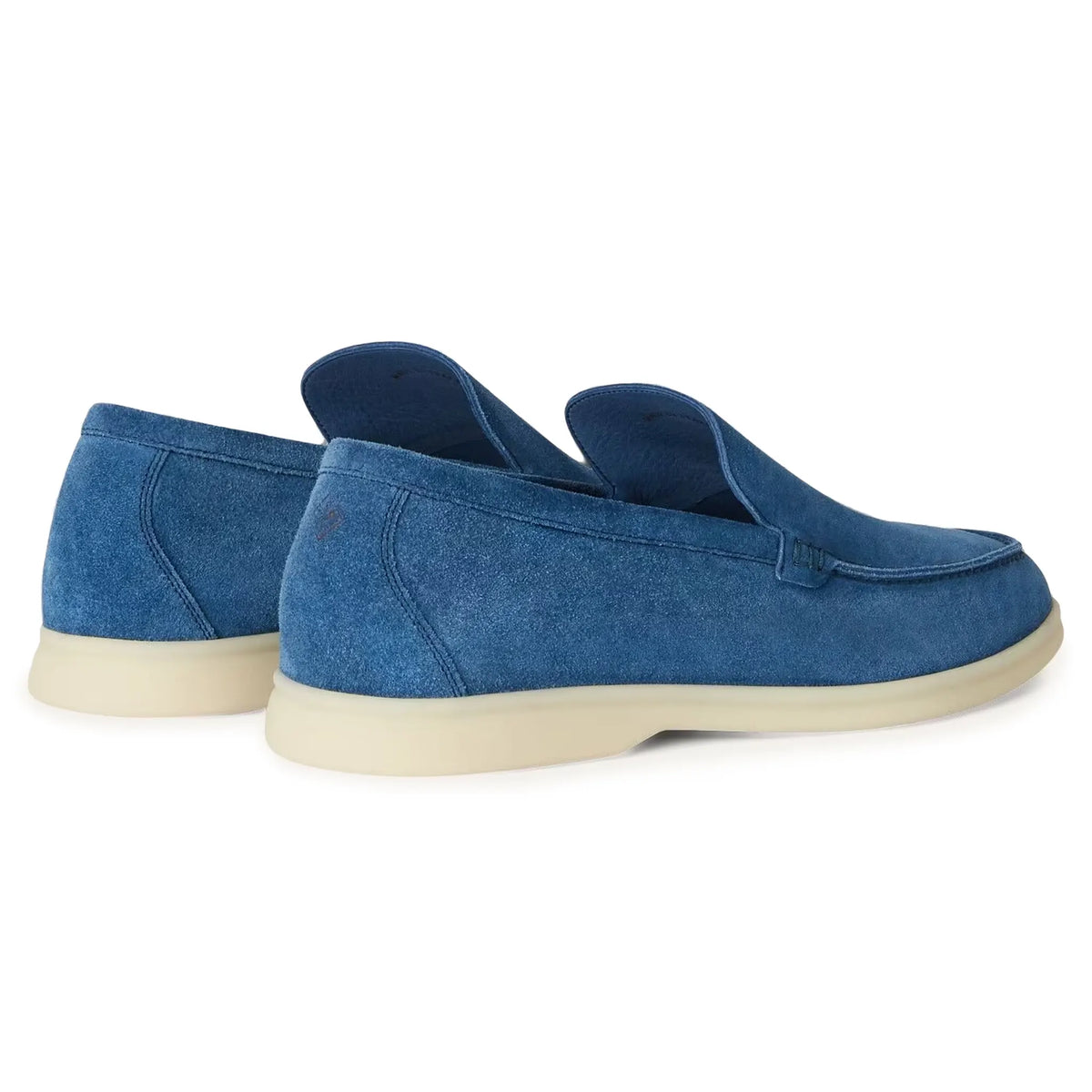 Loro Piana Summer Walk Suede Cobalt Ink Loafers - Blue