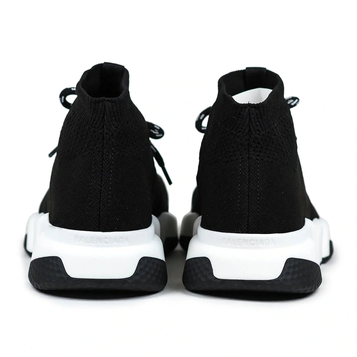 Balenciaga Speed Knit Lace Sock Black White Sneakers