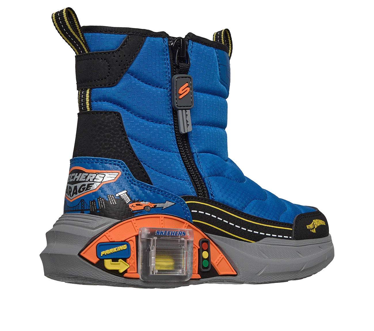 Skechers Garage - Race Mode, BLUE  /  ORANGE