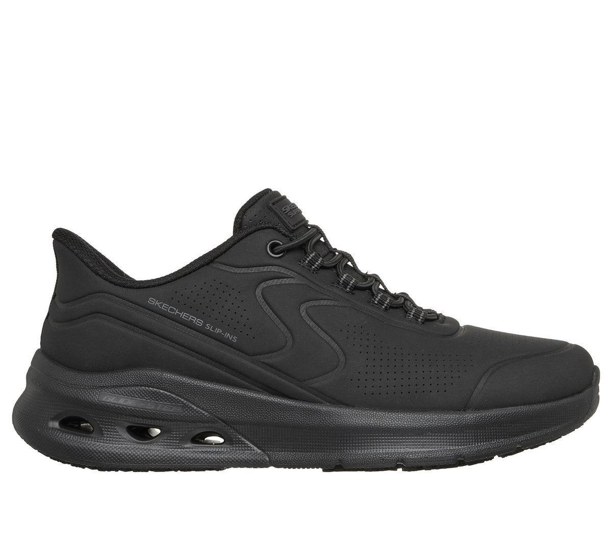 Skechers Slip-ins Work Slip-Resistant Relaxed Fit: Arc Waves 2.0, BLACK