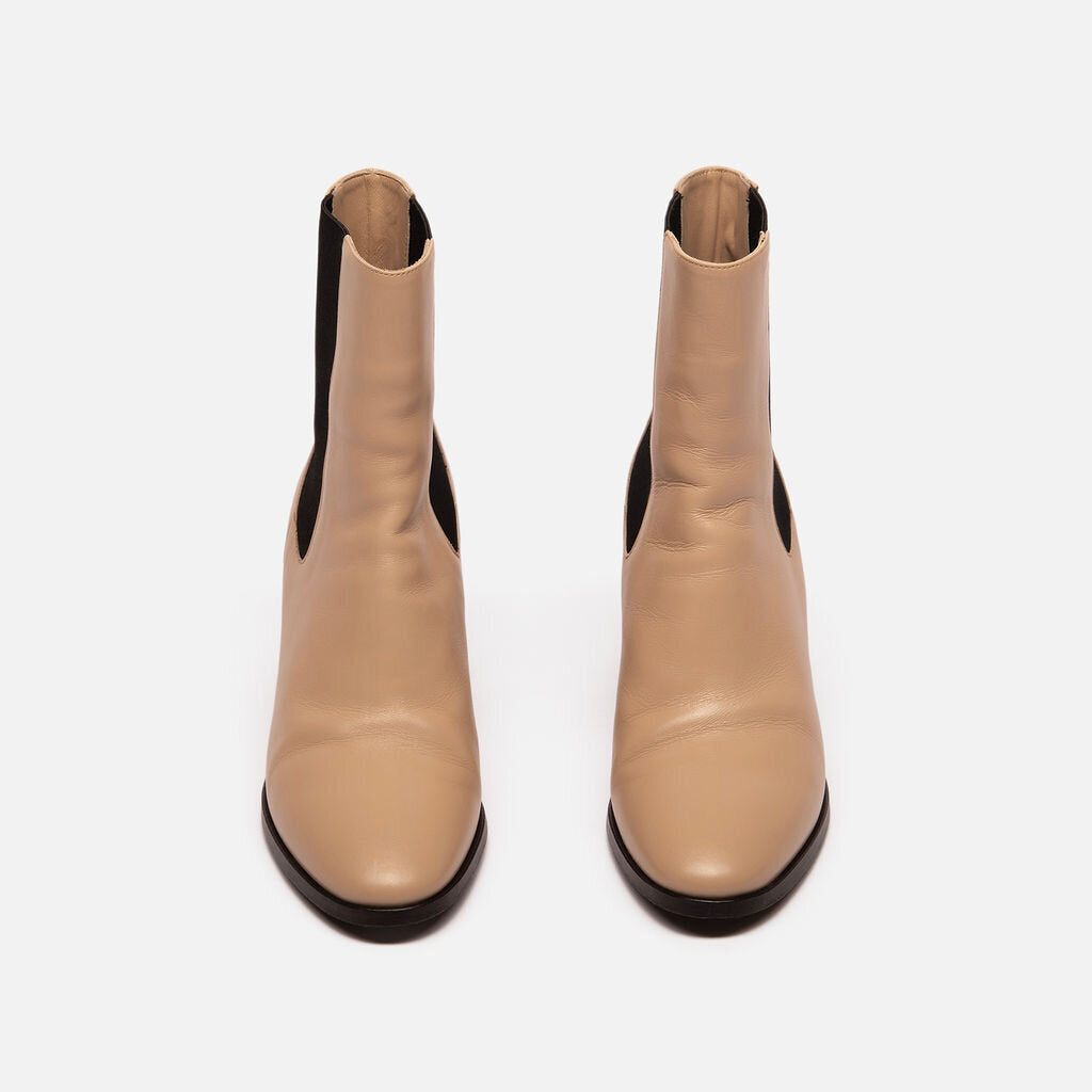 Dries Van Noten Taupe Leather Ankle Boot