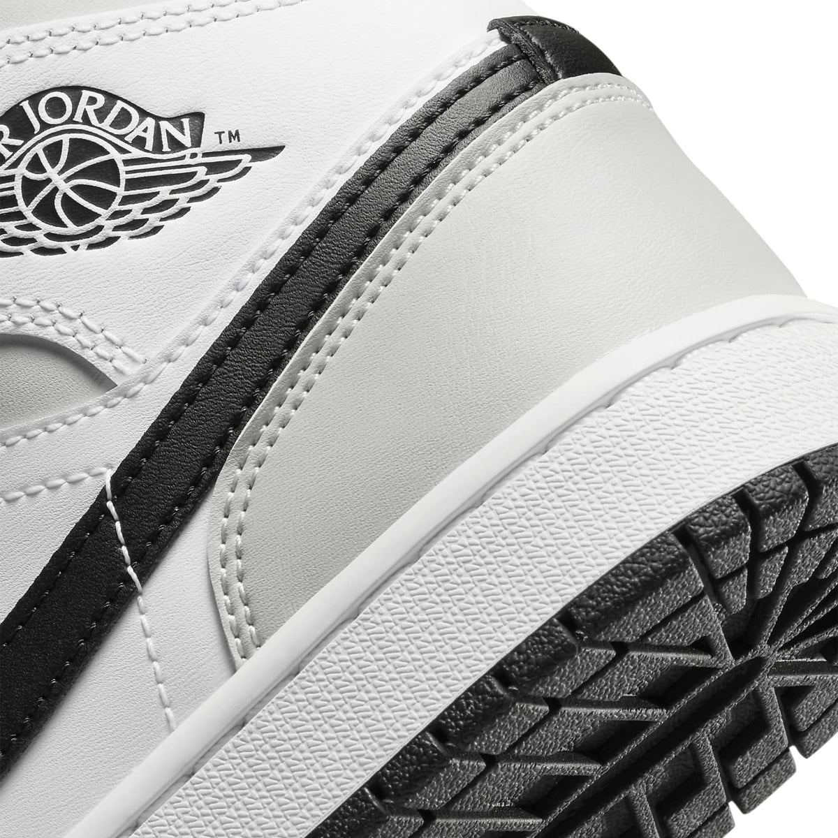 Air Jordan 1 Mid White Light Smoke Grey - Women's Sneakers