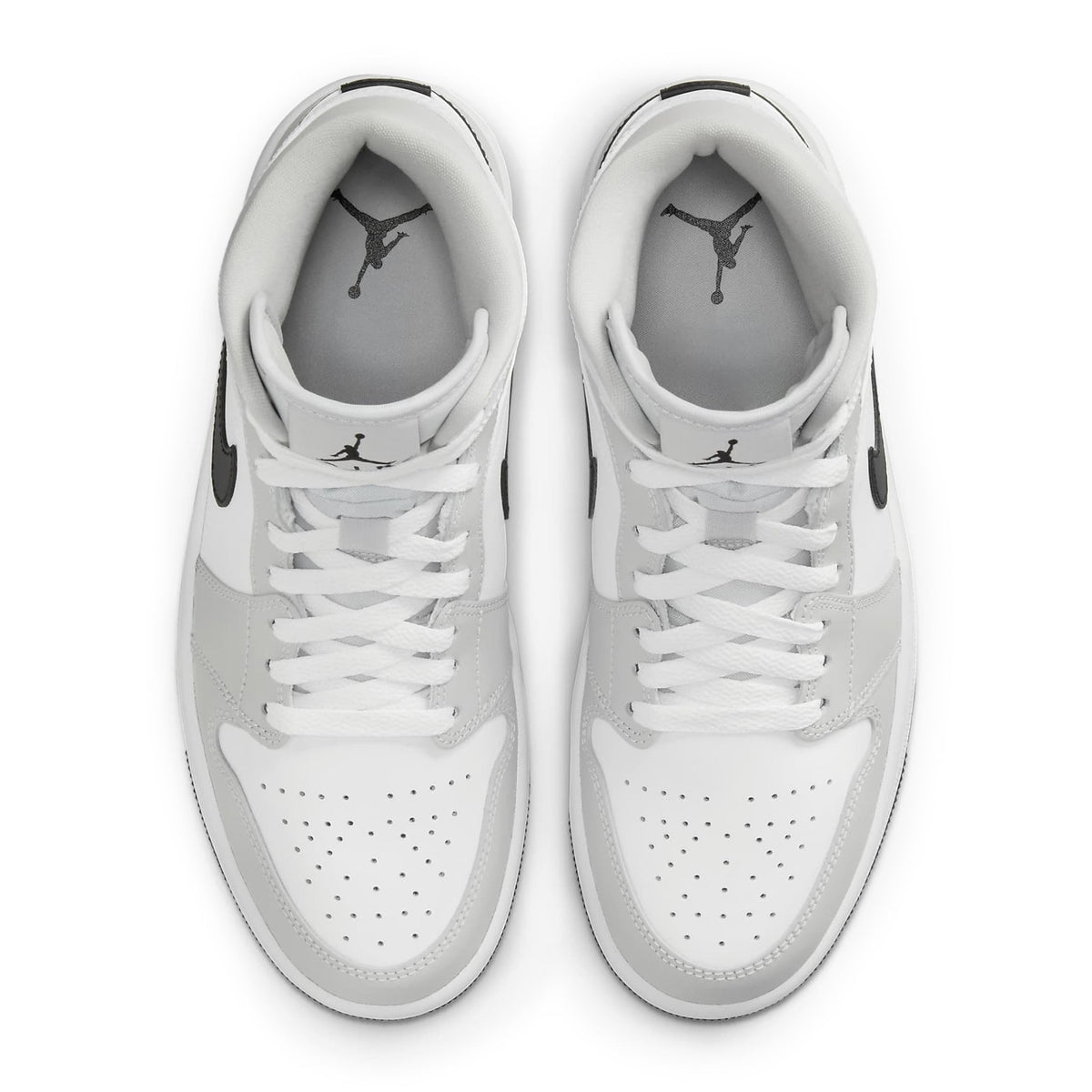 Air Jordan 1 Mid White Light Smoke Grey - Women's Sneakers