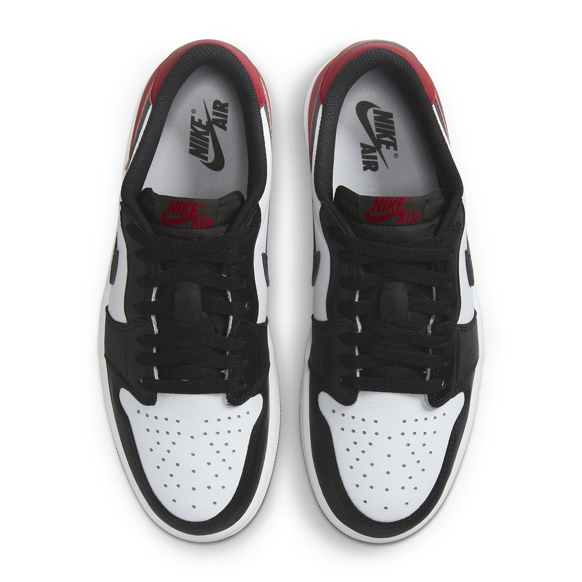 Air Jordan 1 Low Black Toe Sneakers - Red