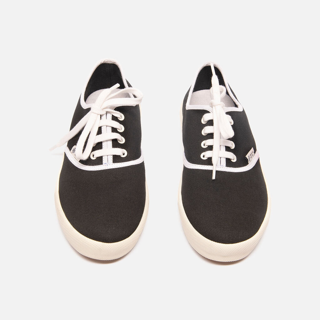 Prada Black Cotton Low-Top Sneakers