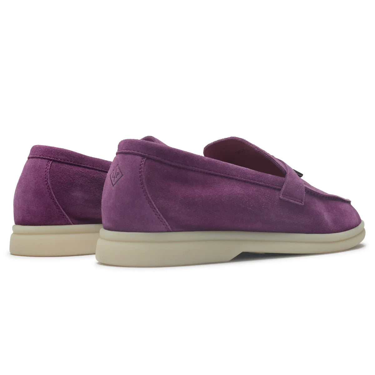 Loro Piana Summer Charms Suede Purple Daisy Loafers