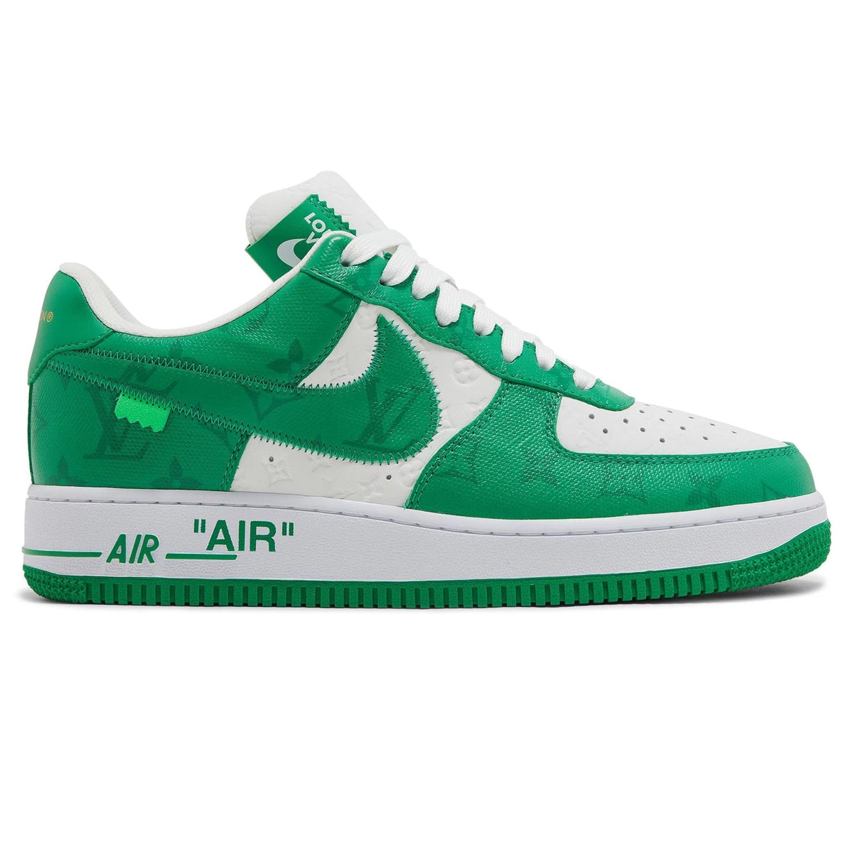 Louis Vuitton x Nike Air Force 1 Low White Green Sneakers