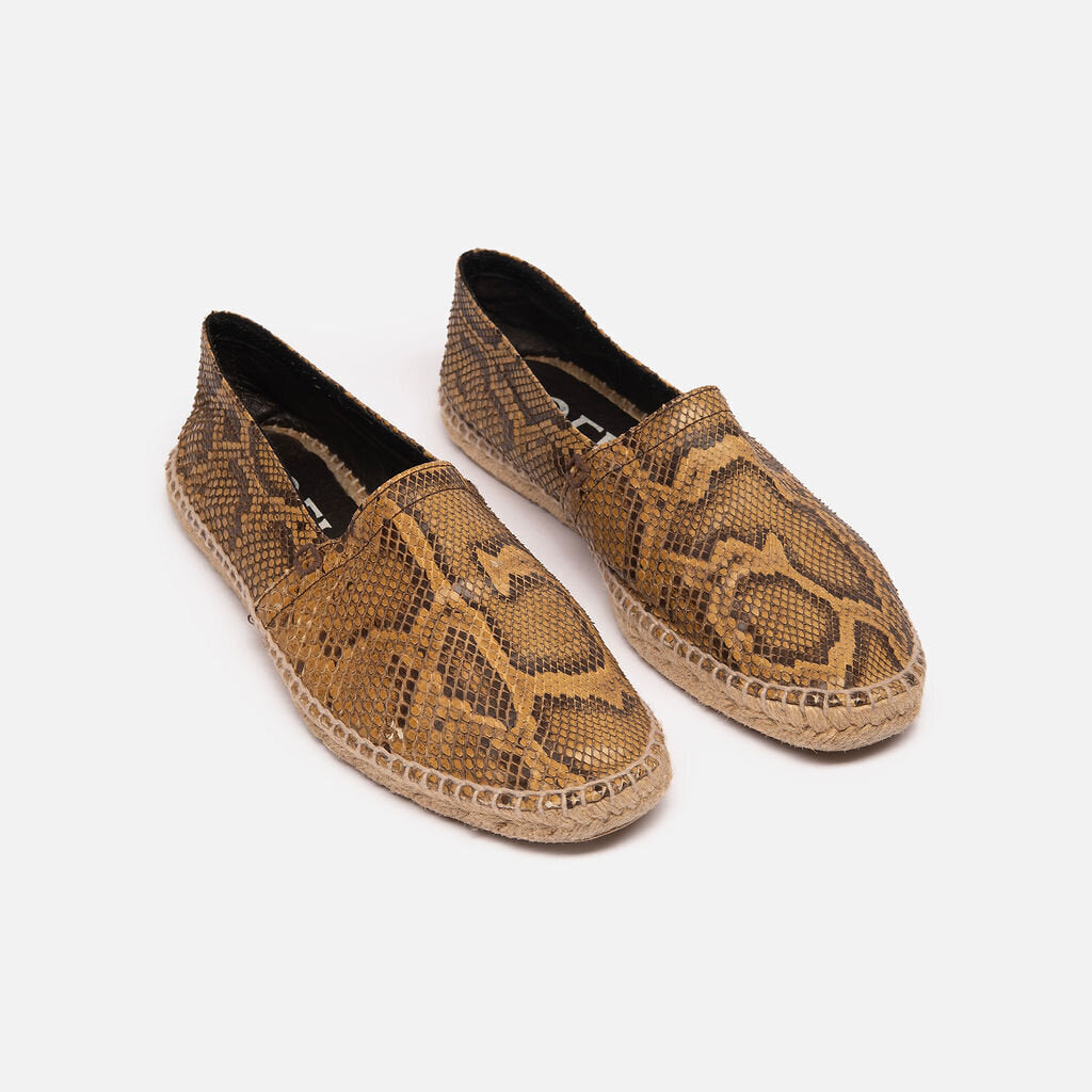 Loewe Brown Snakeskin Espadrilles