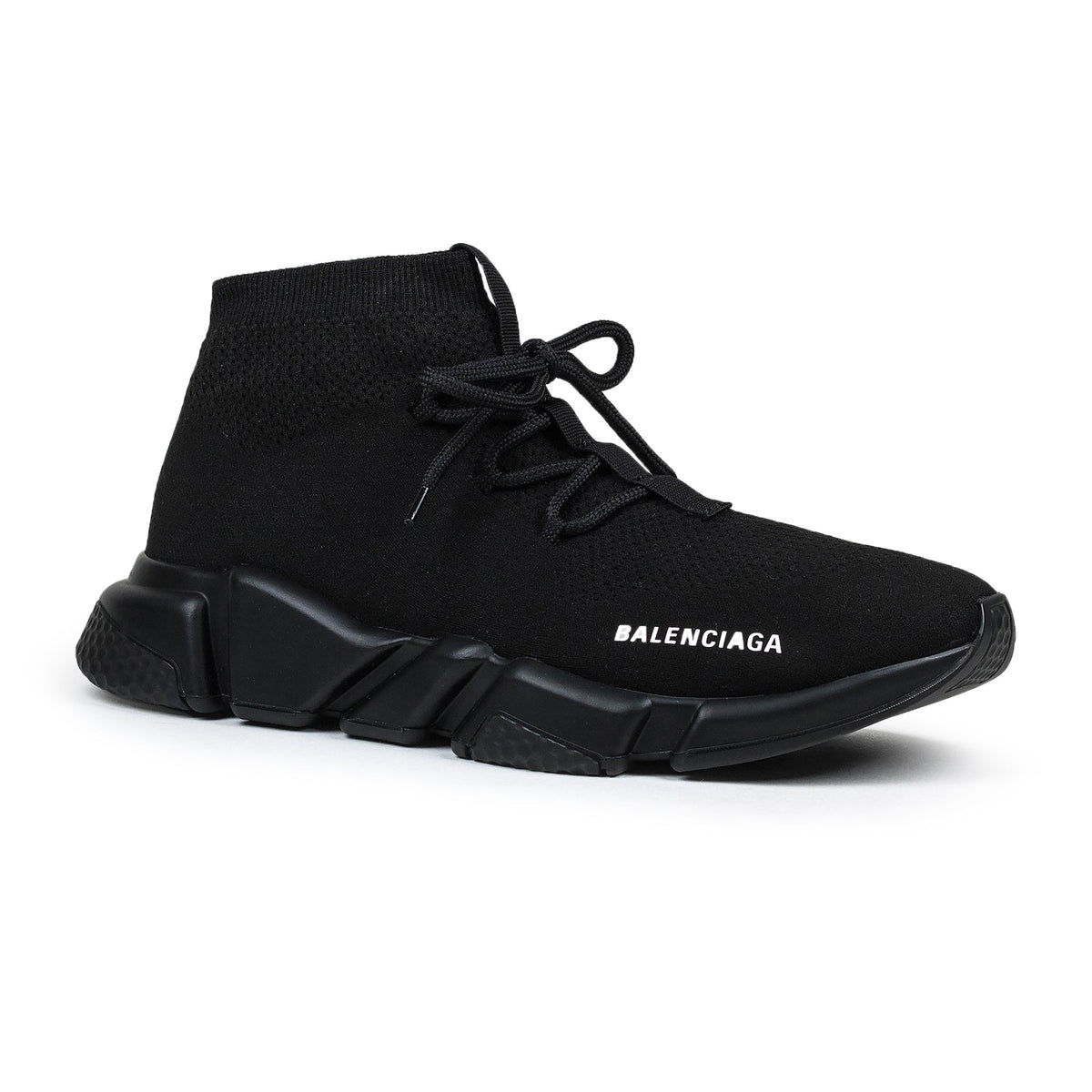 Balenciaga Speed Knit Lace Sock Triple Black - Women's Sneakers