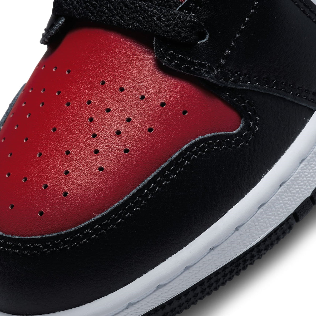 Air Jordan 1 Mid Black Fire Red (GS) Sneakers
